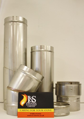 Solid stainless steel flue - steel,