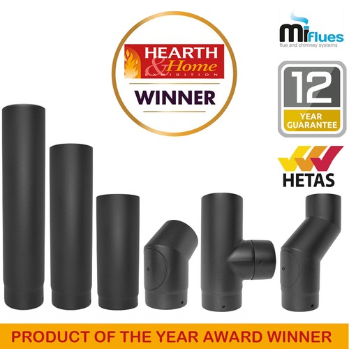 Inch matt black stove pipe - matt,