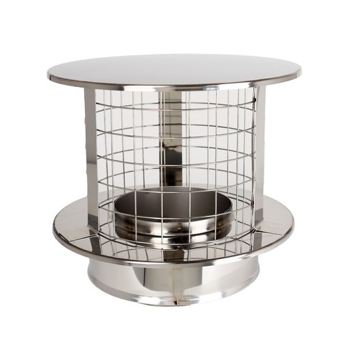 Twin wall rain cap - wall,