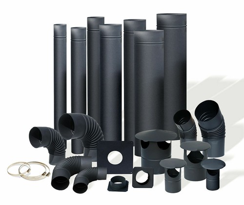 Black steel flue liner - black,