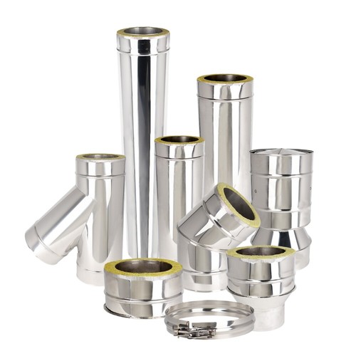 Stainless twin wall flue - stainless,