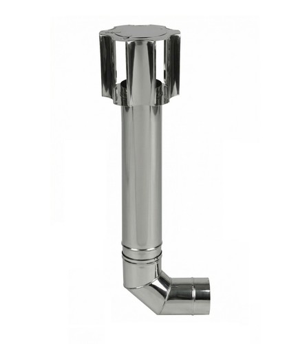 Chimney rigid pipe with - with, elbow