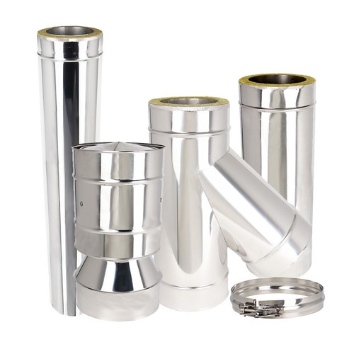 Twin wall flue - pipe, stainless
