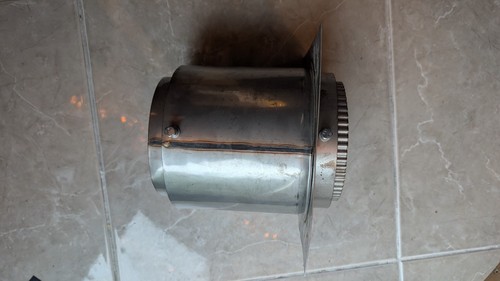 Stove register plate flue pipe