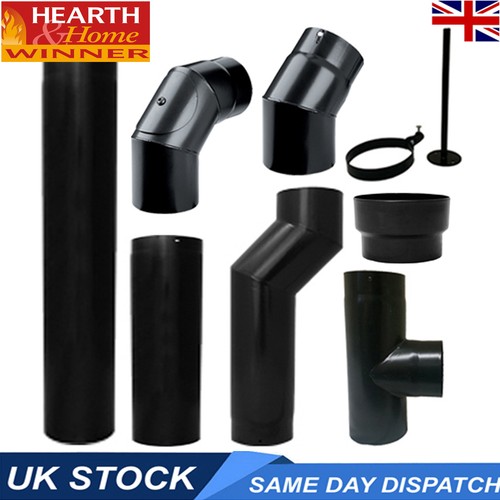 Single wall black stove pipe - stove, &