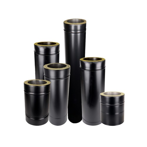 Twin wall flue - pipe, black