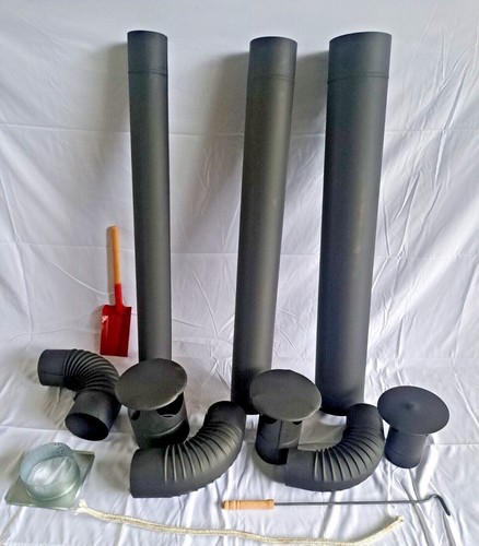 Black flue pipe - 4",